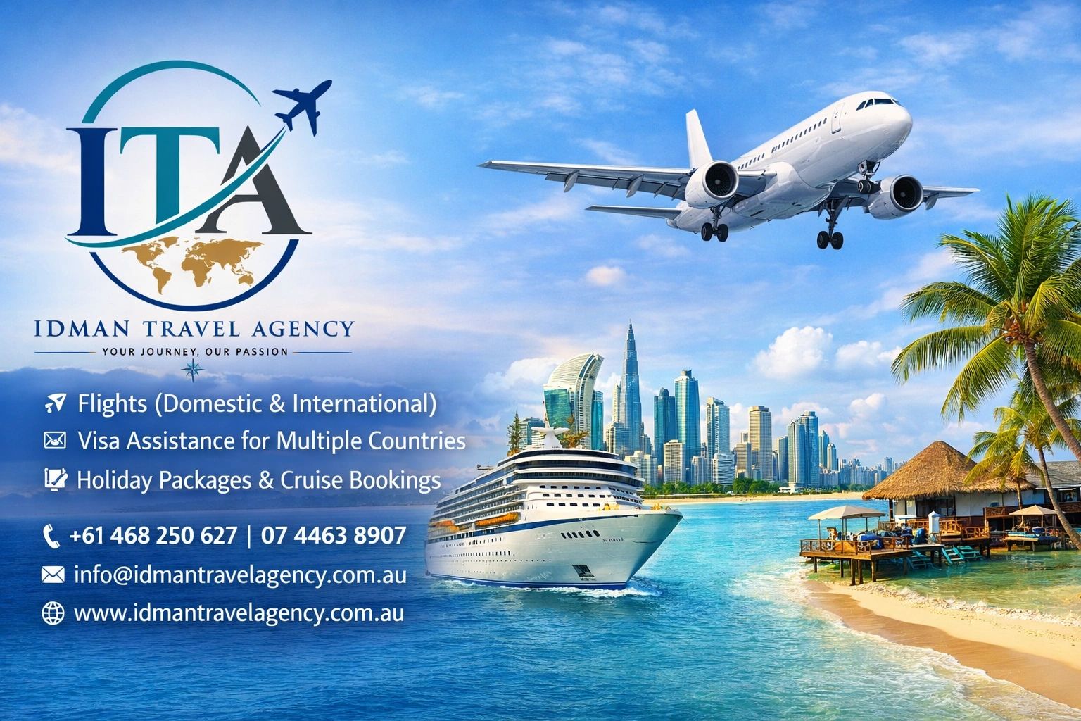 IDMAN Travel Agency — Flights, Visa Assistance, Holiday Packages